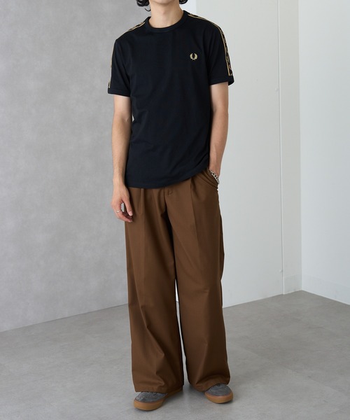FRED PERRY（フレッドペリー）の「【FRED PERRY】ONTRAST TAPE RINGER T-SHIRT M4613（Tシャツ/カットソー・メンズ・ブラック/バーガンディー/ネイビー/オフホワイト・XL/L/M/S）」の16枚目の写真