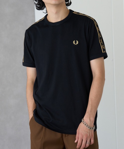 FRED PERRY（フレッドペリー）の「【FRED PERRY】ONTRAST TAPE RINGER T-SHIRT M4613（Tシャツ/カットソー・メンズ・ブラック/バーガンディー/ネイビー/オフホワイト・XL/L/M/S）」の13枚目の写真