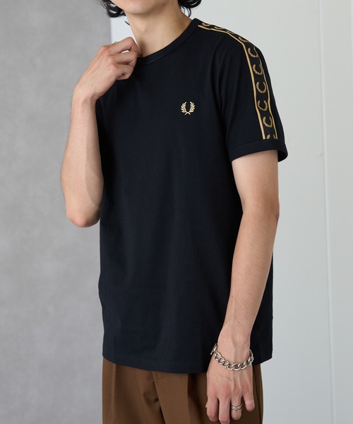FRED PERRY（フレッドペリー）の「【FRED PERRY】ONTRAST TAPE RINGER T-SHIRT M4613（Tシャツ/カットソー・メンズ・ブラック/バーガンディー/ネイビー/オフホワイト・XL/L/M/S）」の14枚目の写真