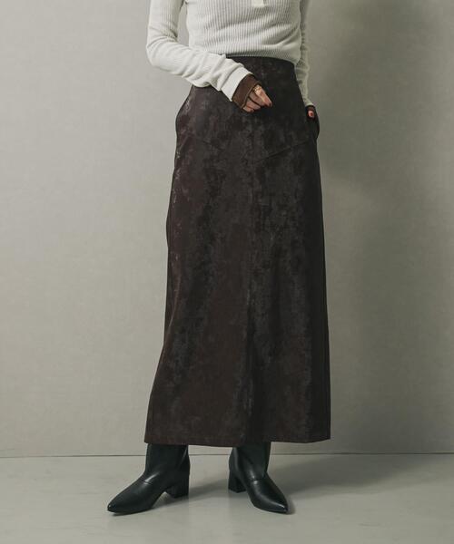 SENSE OF PLACE by URBAN RESEARCH（センスオブプレイスバイアーバンリサーチ）の「FLペンシルスカート（スカート・レディース・ブラック/ブラウン/ベージュ・SMALL/MEDIUM）」の3枚目の写真