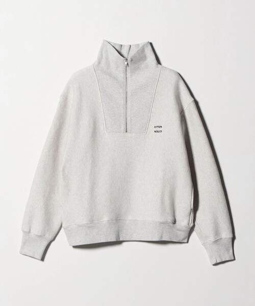 CITEN（シテン）の「＜CITEN＞リバースハーフジップスウェット（スウェット・レディース・ライトグレー/ダークブラウン/オレンジ/ライトブルー・FREE）」の20枚目の写真