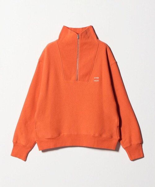 CITEN（シテン）の「＜CITEN＞リバースハーフジップスウェット（スウェット・レディース・ライトグレー/ダークブラウン/オレンジ/ライトブルー・FREE）」の13枚目の写真