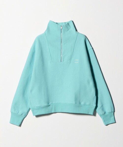 CITEN（シテン）の「＜CITEN＞リバースハーフジップスウェット（スウェット・レディース・ライトグレー/ダークブラウン/オレンジ/ライトブルー・FREE）」の6枚目の写真
