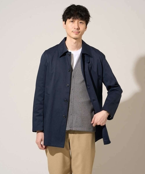 a.v.v(アーヴェヴェ)の「【撥水/毛玉になりにくい】ステンカラースプリングコート(ステンカラーコート・メンズ・ネイビー/ベージュ・46/48/50)」の2枚目の写真