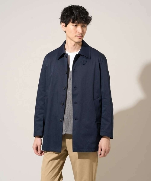 a.v.v(アーヴェヴェ)の「【撥水/毛玉になりにくい】ステンカラースプリングコート(ステンカラーコート・メンズ・ネイビー/ベージュ・46/48/50)」の3枚目の写真