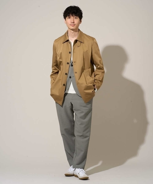 a.v.v(アーヴェヴェ)の「【撥水/毛玉になりにくい】ステンカラースプリングコート(ステンカラーコート・メンズ・ネイビー/ベージュ・46/48/50)」の9枚目の写真