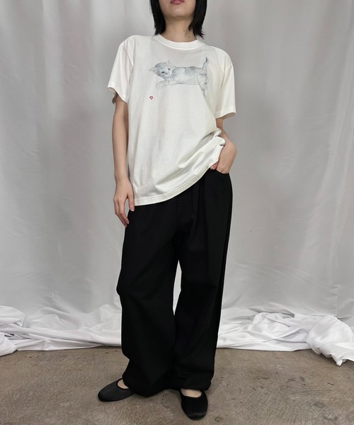 G.V.G.V.（ジーヴィージーヴィー）の「LUXURY CAT TEE（Tシャツ/カットソー・レディース・ホワイト・S/M）」の3枚目の写真