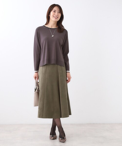 セール】【ジャケット合わせにぴったり◎】スエードライクフレア