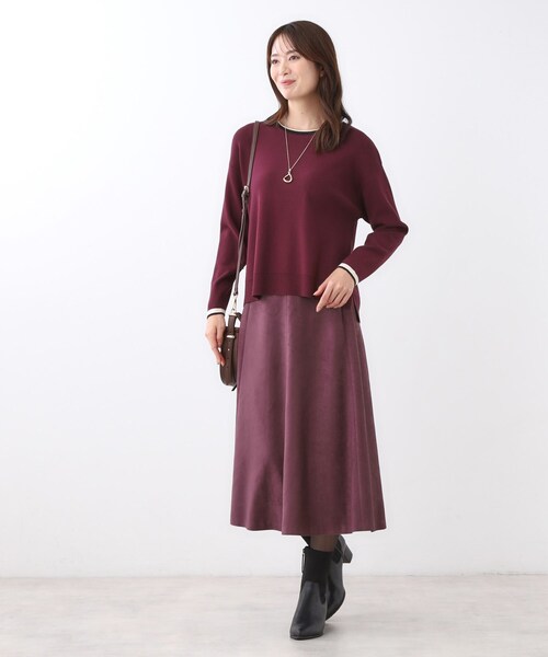 セール】【ジャケット合わせにぴったり◎】スエードライクフレア