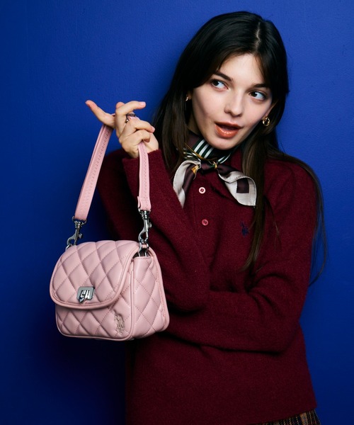 U.S. POLO ASSN.(ユーエスポロアッスン)の「【U.S. POLO ASSN.】 ユーエスポロアッスン Cross check quilting フラップショルダーバッグ USPA-2723(ショルダーバッグ・レディース・アイボリー/ブラック/ホワイト/ブラウン/グリーン/ピンク・FREE)」の6枚目の写真