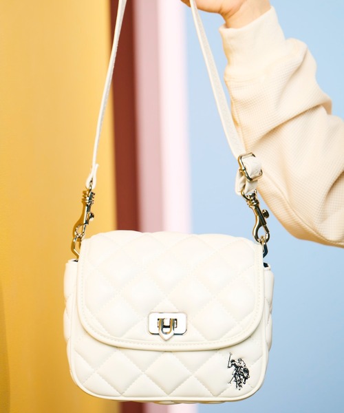 U.S. POLO ASSN.(ユーエスポロアッスン)の「【U.S. POLO ASSN.】 ユーエスポロアッスン Cross check quilting フラップショルダーバッグ USPA-2723(ショルダーバッグ・レディース・アイボリー/ブラック/ホワイト/ブラウン/グリーン/ピンク・FREE)」の11枚目の写真