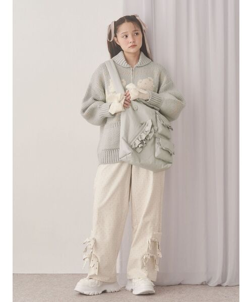 PUレザーフリルショルダーバッグ（ショルダーバッグ）｜merry jenny