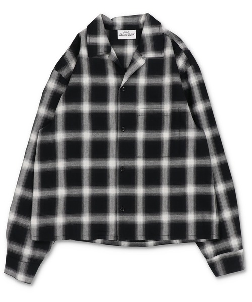 SPINNS(スピンズ)の「短丈オンブレチェックシャツ/ネルシャツ/レイヤード/ショート丈(シャツ/ブラウス・メンズ・ブラック/グリーン/レッド/チャコール・ONESIZE)」の8枚目の写真