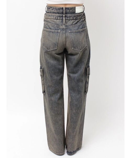 GYDA（ジェイダ）の「ハイウエスト CUT OUT CARGOワイトデニムパンツ（デニムパンツ・レディース・ブラック/インディゴブルー・SMALL/MEDIUM）」の9枚目の写真