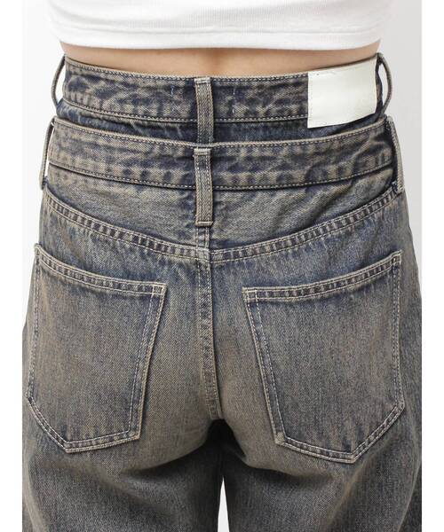 GYDA（ジェイダ）の「ハイウエスト CUT OUT CARGOワイトデニムパンツ（デニムパンツ・レディース・ブラック/インディゴブルー・SMALL/MEDIUM）」の10枚目の写真