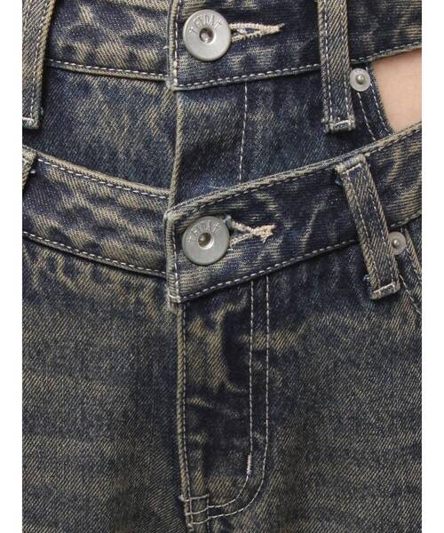 GYDA（ジェイダ）の「ハイウエスト CUT OUT CARGOワイトデニムパンツ（デニムパンツ・レディース・ブラック/インディゴブルー・SMALL/MEDIUM）」の18枚目の写真