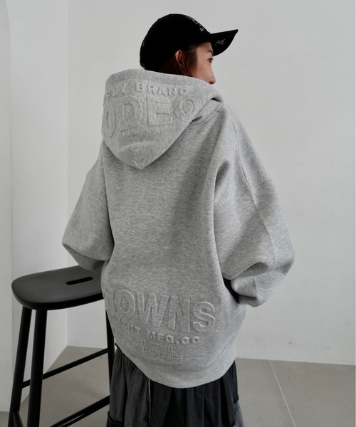 エンボスBIG ZIPパーカー（パーカー）｜RODEO CROWNS WIDE BOWL