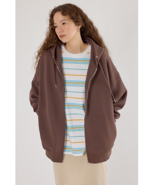 RODEO CROWNS WIDE BOWL（ロデオクラウンズワイドボウル）の「エンボスBIG ZIPパーカー（パーカー・レディース・イエロー/ブラック/カーキ/グレー×ホワイト/ブラウン/オフホワイト/ライム・FREE）」の15枚目の写真