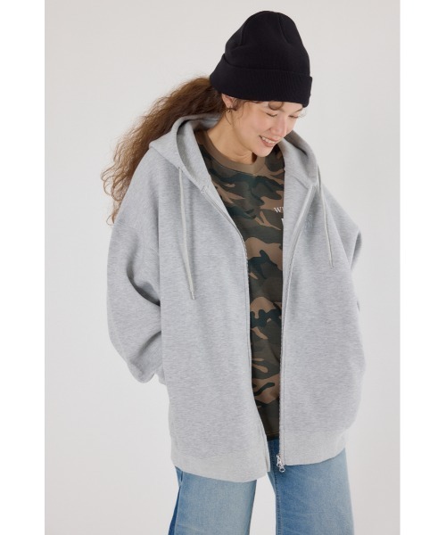 RODEO CROWNS WIDE BOWL（ロデオクラウンズワイドボウル）の「エンボスBIG ZIPパーカー（パーカー・レディース・イエロー/ブラック/カーキ/グレー×ホワイト/ブラウン/オフホワイト/ライム・FREE）」の20枚目の写真