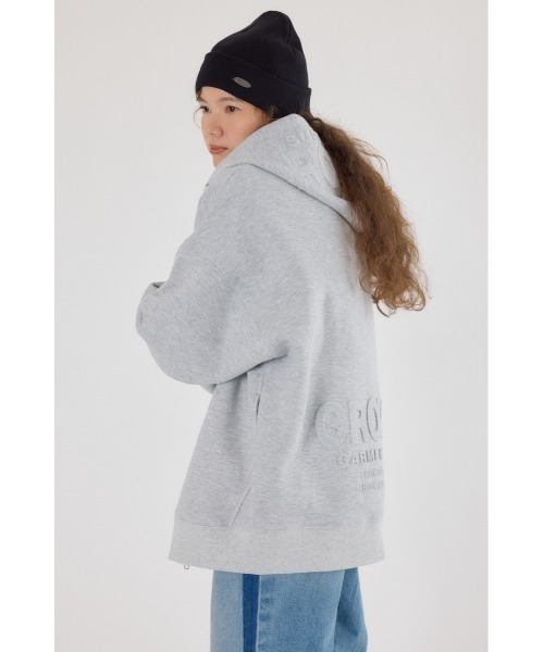 RODEO CROWNS WIDE BOWL（ロデオクラウンズワイドボウル）の「エンボスBIG ZIPパーカー（パーカー・レディース・イエロー/ブラック/カーキ/グレー×ホワイト/ブラウン/オフホワイト/ライム・FREE）」の22枚目の写真