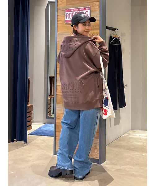 エンボスBIG ZIPパーカー（パーカー）｜RODEO CROWNS WIDE BOWL