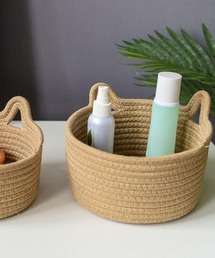 CALIFORNIA OUTFITTERS（カリフォルニア アウトフィッターズ）の「9C23 猫型 ネコ耳 ツールバスケット ナチュラル ロープ 収納かご Ｍ（収納グッズ・キッズ）」