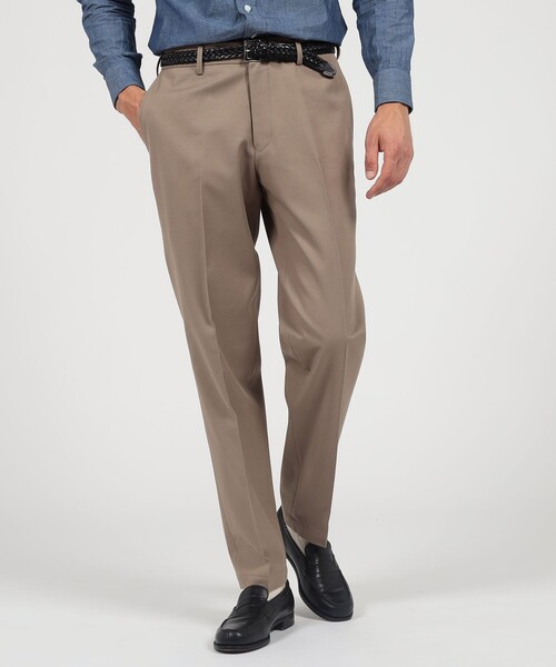 TOMORROWLAND （トゥモローランド）の「コットンウール ノープリーツパンツ SONDRIO（チノパンツ・メンズ・ベージュ/ブラック・48/52/50/46/44）」の3枚目の写真