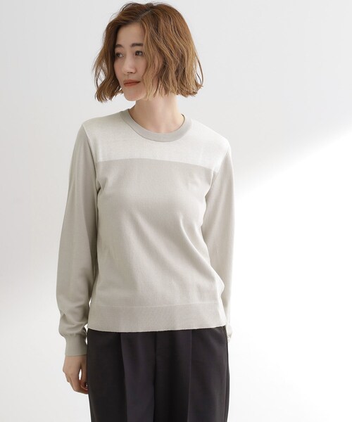 セール】【アンサンブル対応】バイカラー切替ニット（ニット