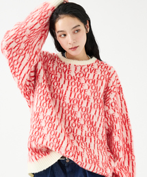 【TOWNCRAFT / タウンクラフト】VINTAGE PATTERN SHAGGY CREW SWEATER / シャギーニット / クルーセーター【WEB限定】