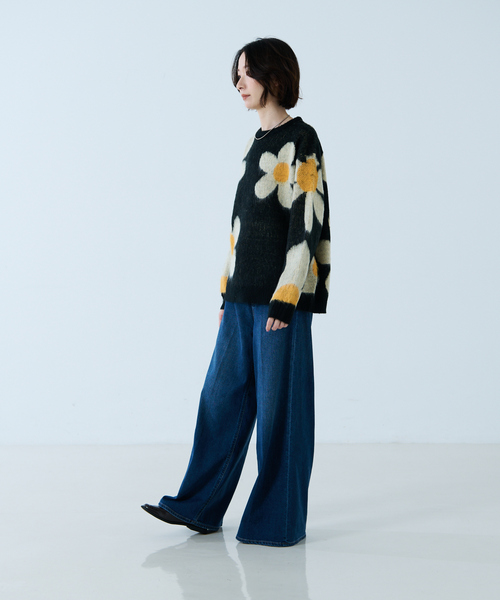 TOWNCRAFT(タウンクラフト)の「【TOWNCRAFT / タウンクラフト】VINTAGE PATTERN SHAGGY CREW SWEATER / シャギーニット / クルーセーター【WEB限定】(ニット/セーター・レディース・ブラック/ホワイト・フリー)」の10枚目の写真
