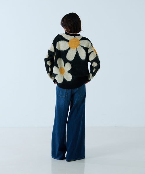 TOWNCRAFT(タウンクラフト)の「【TOWNCRAFT / タウンクラフト】VINTAGE PATTERN SHAGGY CREW SWEATER / シャギーニット / クルーセーター【WEB限定】(ニット/セーター・レディース・ブラック/ホワイト・フリー)」の8枚目の写真
