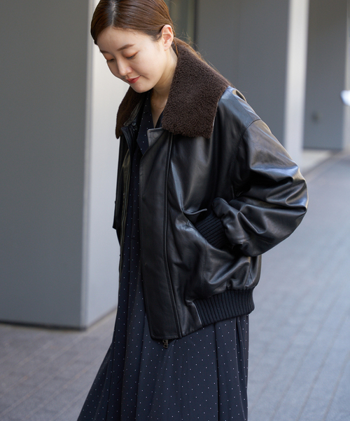 IENA（イエナ）の「《追加》Schott 別注シープレザーセミシングル