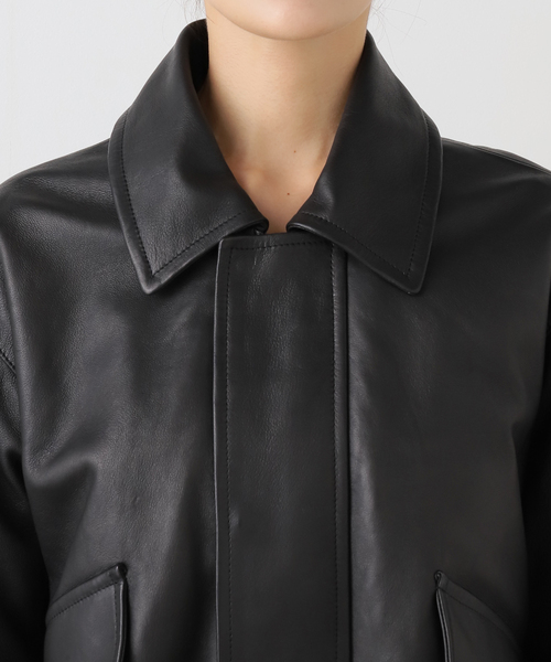 IENA（イエナ）の「シープスキンジップブルゾン（ライダースジャケット・レディース・ブラック・FREE）」の21枚目の写真