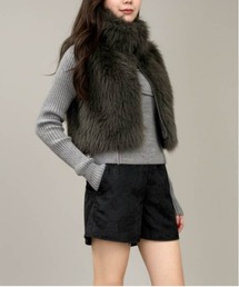 Per sist ence（パーシエンス）の「フェイクファーショート丈ジレ（その他アウター）」