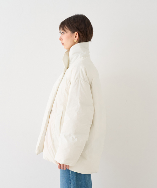 EMMA ROUGE VIF(エマルージュヴィフ)の「【一部店舗限定】コクーンミドルダウンジャケット / コート(ダウンジャケット/コート・レディース・ブラック/オフホワイト・フリー)」の20枚目の写真