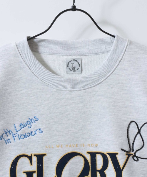 SITRY(シトリー)の「Hand Drawn Illustration Embroidery Sweat Shirt/オーバーサイズ 手描きイラスト 総柄 裏毛 スウェット トレーナー レディース メンズ(スウェット・レディース・ネイビー/レッド/ダークブラウン/アッシュ/グレー系その他/ブラック・M/L)」の21枚目の写真