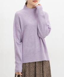 YLEVE クルーネック ウールニット パープル サイズ1 YLEVE クルーネック ウールニット パープル サイズ1 クルー