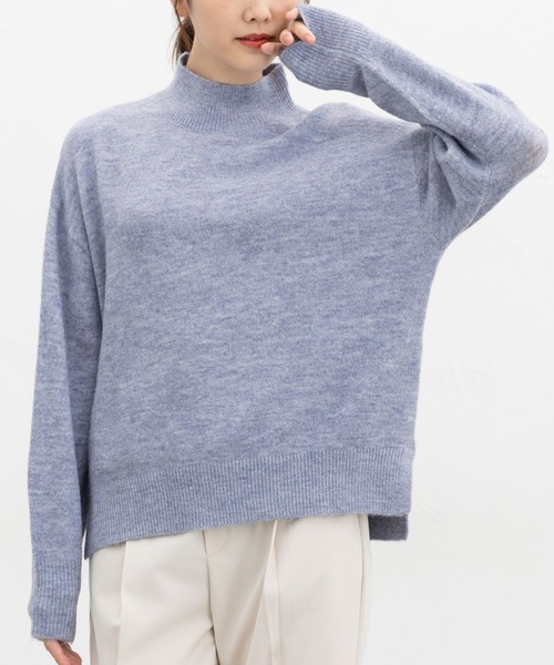 Honeys(ハニーズ)の「【軽ふわっニット】ハイネックニット(ニット/セーター・レディース・オートミール/ブルー系/ベージュ系その他/グリーン系/ベージュ系/ブラック系その他/パープル系・L/LL/M/S)」の12枚目の写真