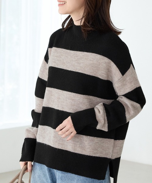 Honeys(ハニーズ)の「【軽ふわっニット】ハイネックニット(ニット/セーター・レディース・オートミール/ブルー系/ベージュ系その他/グリーン系/ベージュ系/ブラック系その他/パープル系・L/LL/M/S)」の22枚目の写真