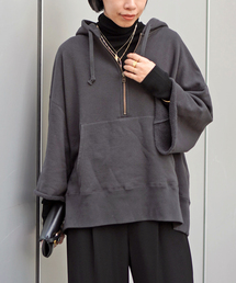 AP STUDIO | ウールミックスハーフジップフーディ(スウェット)