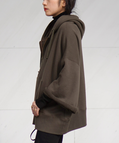 ウールミックスハーフジップフーディ（スウェット）｜AP STUDIO