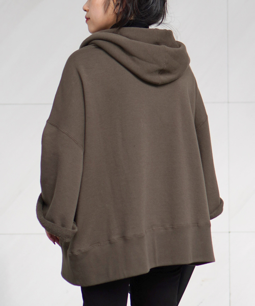 AP STUDIO☆ウールミックスハーフジップフーディ　新品ブラウンA ウールミックスハーフジップフーディ（スウェット）｜AP STUDIO