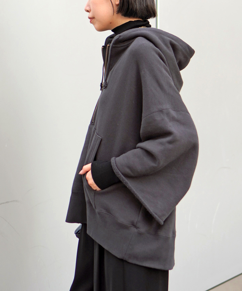 ウールミックスハーフジップフーディ（スウェット）｜AP STUDIO