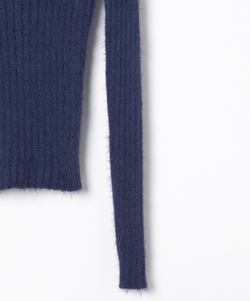 3.3 Field Trip （3.3フィールドトリップ）の「3.3 Field Trip／シャギースリムニット（ニット/セーター・レディース・ブラック/グレー/ネイビー/ボルドー・FREE）」の6枚目の写真