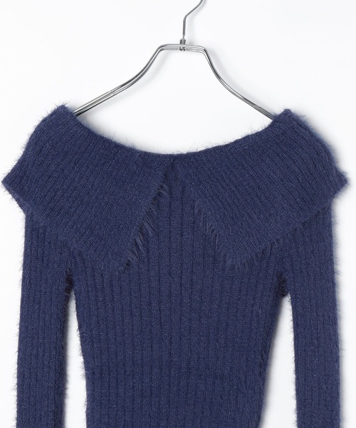 3.3 Field Trip （3.3フィールドトリップ）の「3.3 Field Trip／シャギースリムニット（ニット/セーター・レディース・ブラック/グレー/ネイビー/ボルドー・FREE）」の7枚目の写真