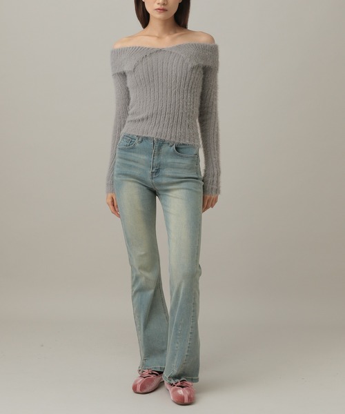 3.3 Field Trip （3.3フィールドトリップ）の「3.3 Field Trip／シャギースリムニット（ニット/セーター・レディース・ブラック/グレー/ネイビー/ボルドー・FREE）」の13枚目の写真