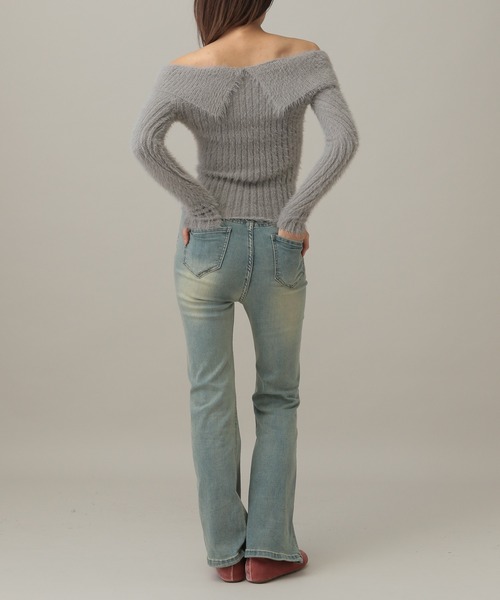 3.3 Field Trip （3.3フィールドトリップ）の「3.3 Field Trip／シャギースリムニット（ニット/セーター・レディース・ブラック/グレー/ネイビー/ボルドー・FREE）」の15枚目の写真