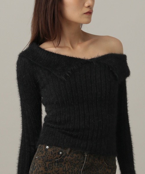 3.3 Field Trip （3.3フィールドトリップ）の「3.3 Field Trip／シャギースリムニット（ニット/セーター・レディース・ブラック/グレー/ネイビー/ボルドー・FREE）」の22枚目の写真