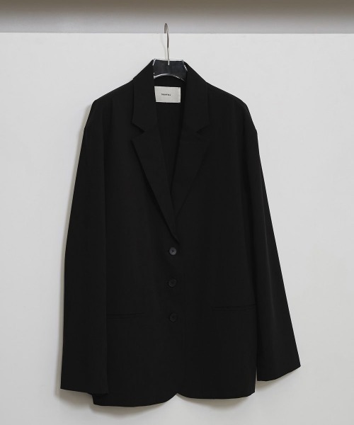 TODAYFUL（トゥデイフル）の「【TODAYFUL/トゥデイフル】Dry Touch Rough Jacket/ドライタッチラフジャケット（テーラードジャケット・レディース・ブラック/ベージュ・38/36）」の6枚目の写真