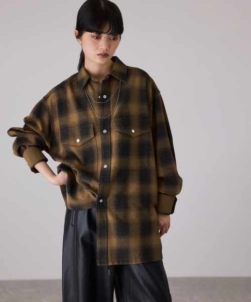 ADAM ET ROPE'（アダムエロペ）の「オンブレチェックシャツ（シャツ/ブラウス・レディース・イエロー系その他3・FREE）」の18枚目の写真